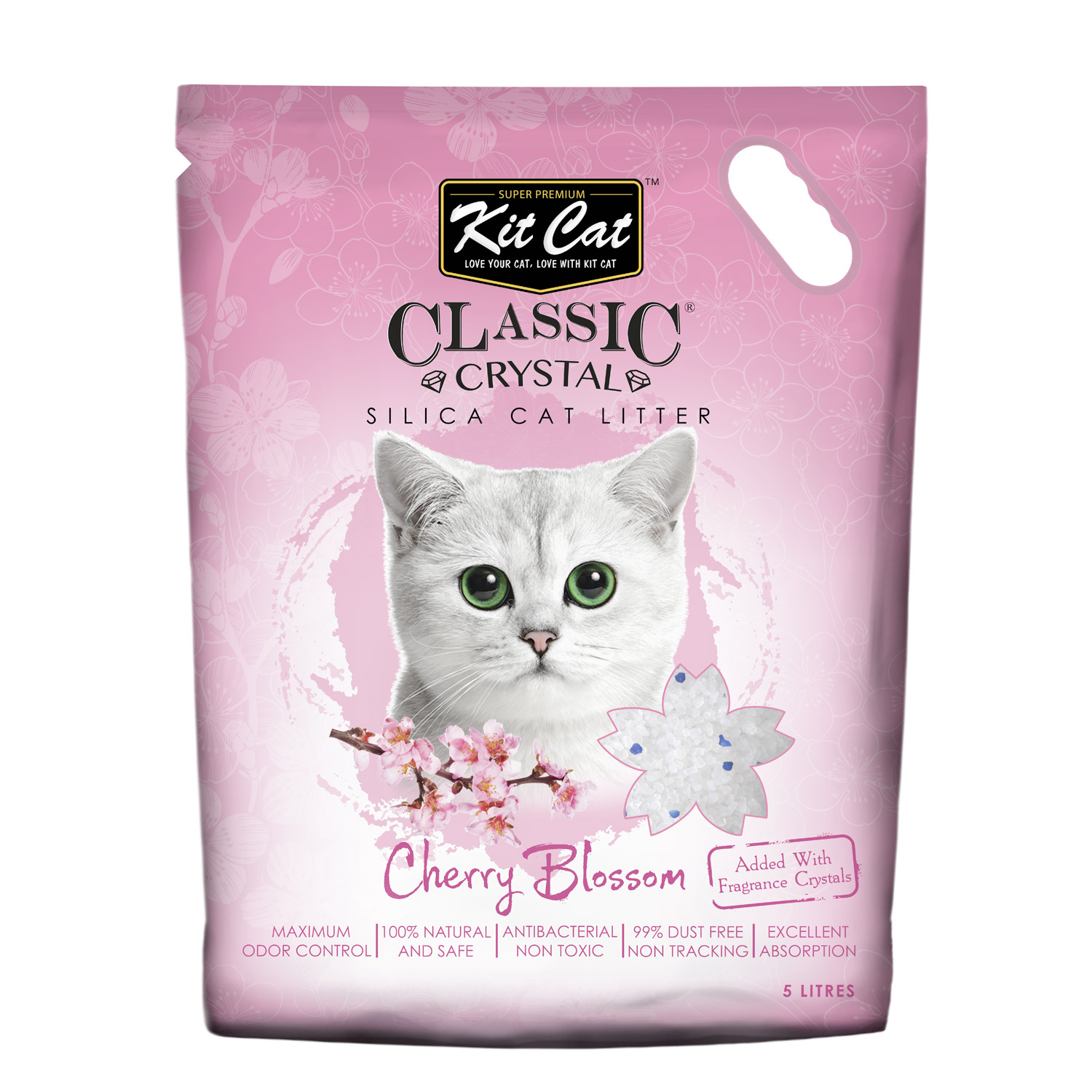 Crystalline silica outlet cat litter